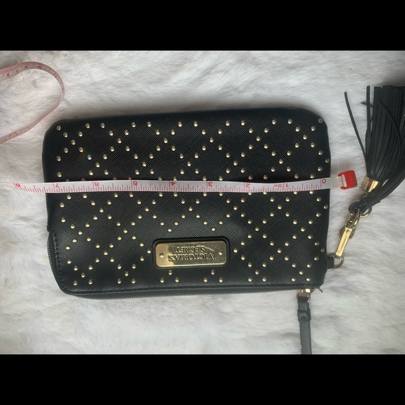 Victoria secret studded black and gold wristlet - Picture 4 of 4